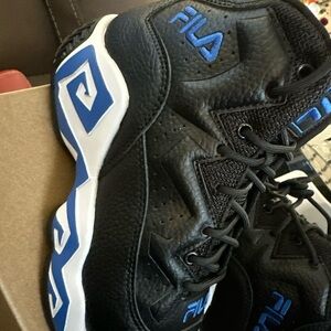 Fila Black Sneakers with Blue Details